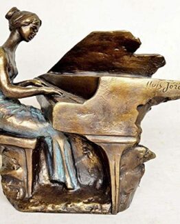 escultura pianista con piano de cola